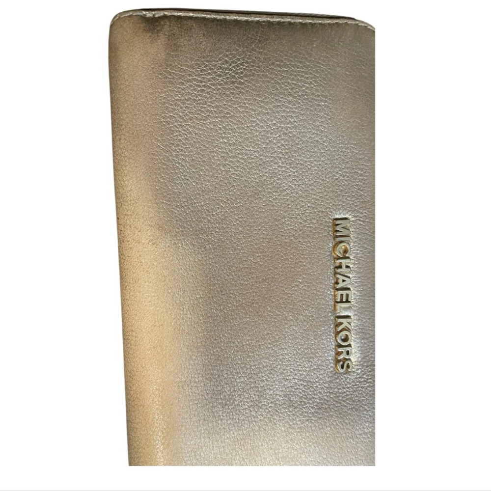 Michael Kors Metallic Gold Zip Wallet - Picture 6 of 12